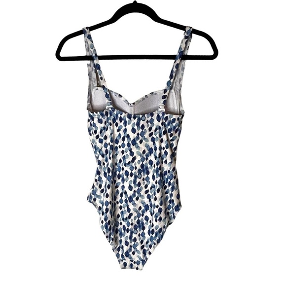 Nip Tuck Blue Petal Plunge Joanne Twist Front Tummy Control One Piece Swimsuit - Picture 9 of 15